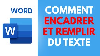 Comment ENCADRER ET METTRE UN FOND sur du TEXTE bordures et trame Formation Word Gratuite [upl. by Church316]