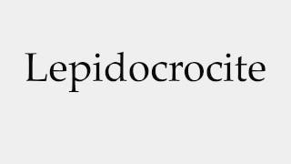 How to Pronounce Lepidocrocite [upl. by Buffy]