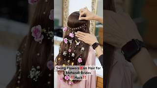 Swing and Flowers on Hair for Mehandi Bridge Hack🤯 [upl. by Ardys]