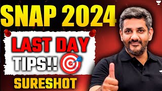 SNAP 2024 Last Day SureShot Tips  WONT FIND ANYWHERE ELSE [upl. by Subir239]