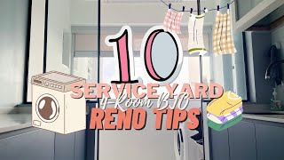 10 Service Yard Renovation Tips 👚👖 Ep 18  House Tour  Singapore HDB 4Room BTO 🏠 [upl. by Bensen]