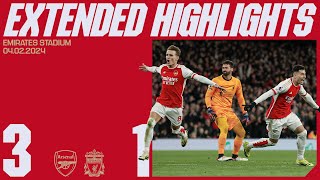 EXTENDED HIGHLIGHTS  Arsenal vs Liverpool 31  Saka Martinelli Trossard [upl. by Proctor99]