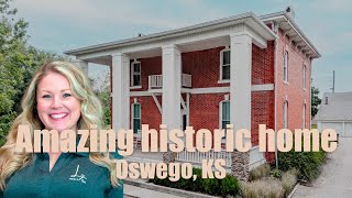 Incredible historic home for sale  Oswego KS [upl. by Vudimir]