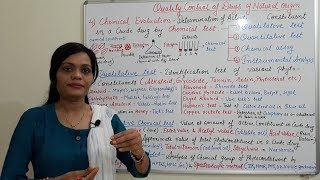 Class 17  Chemical Evaluation of Drug  Quality Control of Drugs of Natural Origin Part 03 [upl. by Querida12]