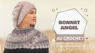 Comment faire UN JOLI BONNET BERET TRES DOUX ANGEL AU CROCHET  TUTO PAS A PAS mamiecrochet [upl. by Laiceps919]