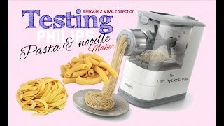 Making Pasta with the new Philips Pasta and noodle maker VIVA Collection compact HR2342 How to clean [upl. by Penni]