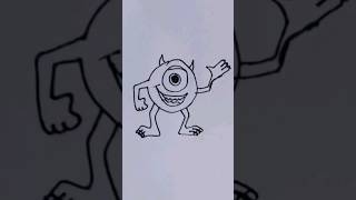 How to draw the overachiever character of MU Monster University movie step by step [upl. by Sukcirdor438]