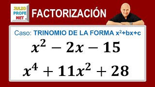 Caso 5 de factorización trinomio de la forma x²bxc Video 1 [upl. by Sicnarf]