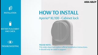 How to install the Aperio KL100 Wireless LockerCabinet Lock [upl. by Pattani649]