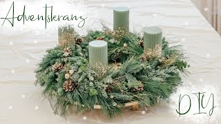 ADVENTSKRANZ DIY ´24 I KRANZ SELBER BINDEN I NATUR [upl. by Ocnarfnaig]