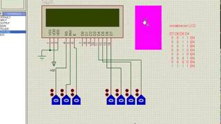 LCD 16x2 Proteus inicializacion y escritura de datos Parte 1 [upl. by Initirb]