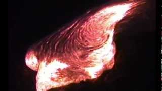 Hot Pahoehoe Lava on Kilauea Hawaii [upl. by Ordnasela964]