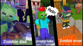 Minecraft School The Sad Story of a Zombie Kid [upl. by Nonez]