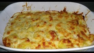 KartoffelLachsGratin  Kartoffelauflauf [upl. by Aelc97]