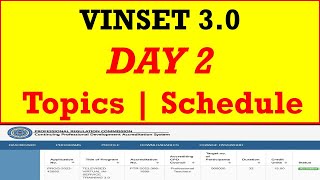 VINSET 30 DAY 2 Topics  Schedule wildtvoreg [upl. by Irec449]