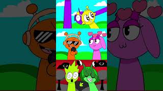 Purple Oren Lime VS Simon Pink and Vineria Incredibox Sprunki Animation Meme shorts [upl. by Natassia]