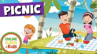 On a Picnic  English Vocabulary  Learn English  ESL Game [upl. by Welbie]