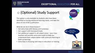 Y8 GCSE Options  Study Support [upl. by Eivla]