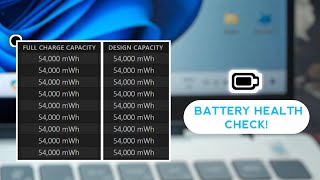 How to Check Laptop Battery Health 🔋  ಲ್ಯಾಪ್ಟಾಪ್ ಬ್ಯಾಟರಿ ಹೆಲ್ತ್ ಚೆಕ್ ⚡ [upl. by Inattyrb]