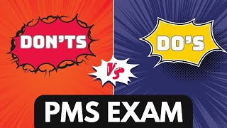 Pms exam preparation tips 2024  How to prepare pms exam 2024  Dos and donts for pms exam 2024 [upl. by Onifled811]