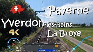 CAB RIDE 4K 🇨🇭 S30 Payerne YverdonlesBains  Broye  Suisse  Schweiz  Switzerland [upl. by Joane608]