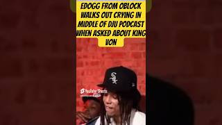 OBlock Edogg walks off crying when ask about kid Von edogg kingvon oblock [upl. by Narruc914]