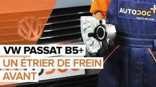 Comment remplacer un étrier de frein avant sur une VW PASSAT B5 TUTORIEL  AUTODOC [upl. by Onra729]