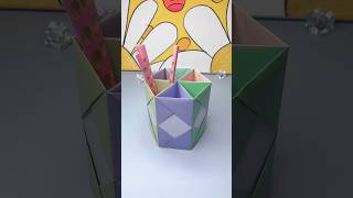 How to make pen and pencil stand with paper diy penholder craft easy paper craft ideas penholder [upl. by Therine]