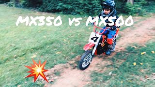 Razor MX350 vs MX500 from a kid’s perspective Fun all around [upl. by Stila]