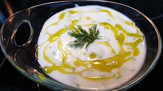 Tarator me Kastravec special i Gjyshes  Cold Cucumber and Yogurt Soup Recipe [upl. by Araas]