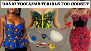 CORSET Toolsmaterials needed to sew a CORSET  beginners guide [upl. by Rayner]