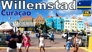 🇨🇼 Willemstad Curaçao Walking Tour 4K [upl. by Nyret]