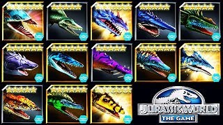 ALL MAX LEVEL 40 SURFACE AQUATICS JURASSIC WORLD [upl. by Aihsemat810]