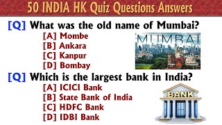 50 India GK Questions  GK Questions and Answers in English  Questions  Answers  GK Quiz [upl. by Tegdig]