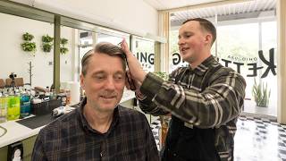 💈 Classic Haircut in Beautifully Preserved 1960s Ohio Barbershop  Kettering Barbering Company [upl. by Hedvah617]