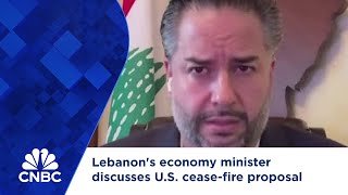 Lebanons economy minister discusses US ceasefire proposal [upl. by Andrei]