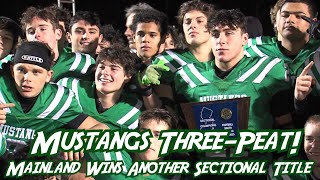 Mainland 42 Seneca 14  South Group 3 Final  Mustangs Win 3rd Straight Sectional Title [upl. by Wincer]