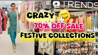 CRAZY 70 OFF SALE 🔥at Reliance Trends Festive special Sale  Reliance trends new collection 2024 [upl. by Ialohcin849]