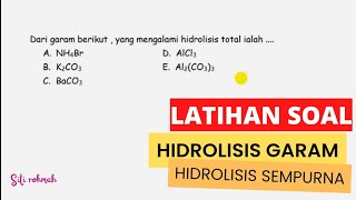 Hidrolisis Garam  Latihan Soal  Kimia [upl. by Ecire211]