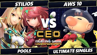 CEO 2024  stilios Pyra Mythra Vs Aws 10 Olimar Smash Ultimate  SSBU [upl. by Nordin]