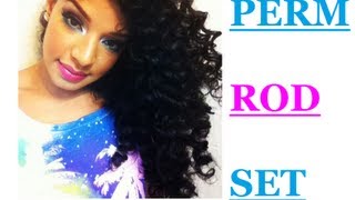 Perm Rod Set On Natural Curly Hair Tutorial [upl. by Gainor291]