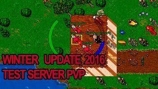 Tibia  Test server pvp  Winter update 2016 [upl. by Earahs]