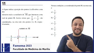 VESTIBULAR FAMEMA 2023  QUESTÃO 11  MATEMÁTICA [upl. by Duma692]