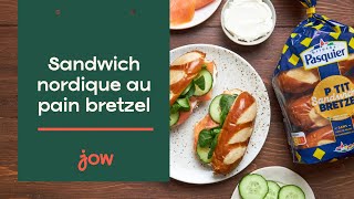 Recette du Sandwich nordique au pain bretzel [upl. by Zurciram853]