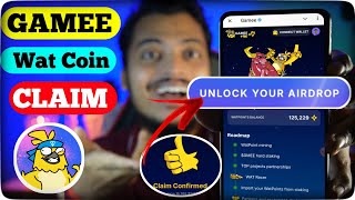 Gamee Wat Coin Airdrop Claim Process  Gamee Wat Withdrawal Process [upl. by Fredkin]