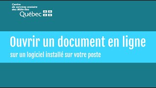 Ouvrir un document de linfonuagique sur le logiciel installé sur votre poste [upl. by Sibilla]