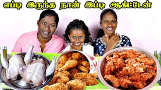 KFC Style Fried Chicken With Cooking Vlog In Tamil Foodies Divya Family  fried chicken challenge [upl. by Ariet]