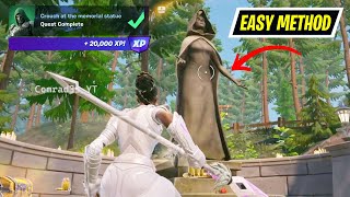 Crouch at the memorial statue Fortnite [upl. by Jase]