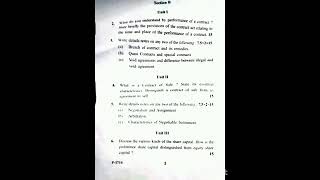 MBA 1ST SEM QUESTION PAPER DEC2023 LEGAL ASPECTS OF BUSINESS BPSMV UNIVERSITY [upl. by Oiligriv]