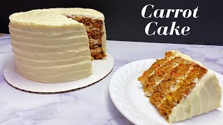 CARROT CAKE with Cream Cheese Frosting [upl. by Nosdrahcir]